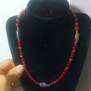 Handmade - ALL Ruby Necklace